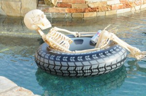 Skeleton ghoul in the Elliot's pool (Photo: David Hopley)