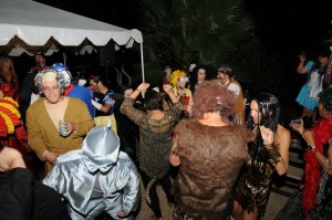 Halloween party, poolside at the Elliot Compound in Escondido, California (Photo: David Hopley)