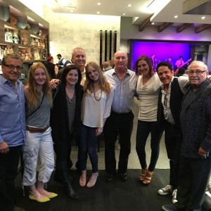Dave Koz and his family dining at Spaghettini & the Dave Koz Lounge in Beverly Hills, California
