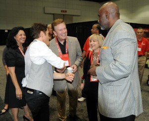 Dave Koz, Wink Martindale and Christopher Gardner greet VIPs at AARP's Life@50+ Expo in Los Angeles (photo by David Hopley)