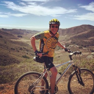 Dave Koz mountain biking in Marin County, California