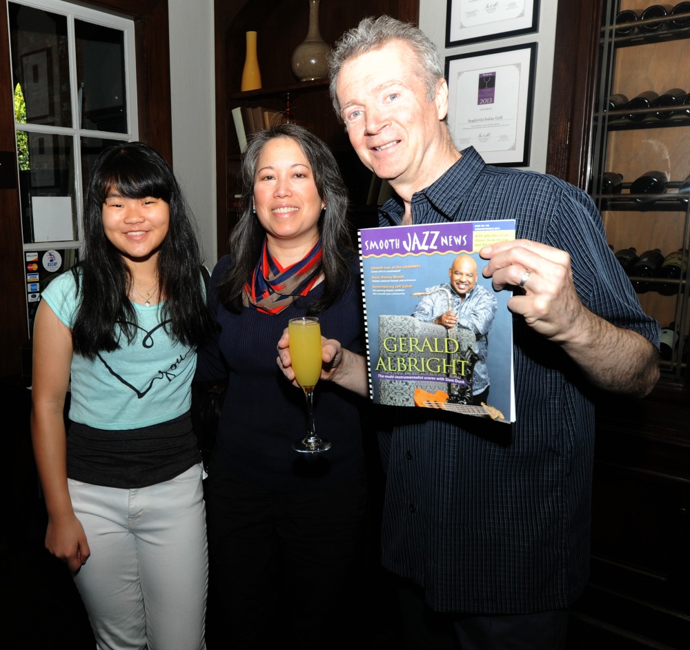 Peter White with his daughter Charlotte & wife Robin at Spaghettini (Photo by David Hopley)